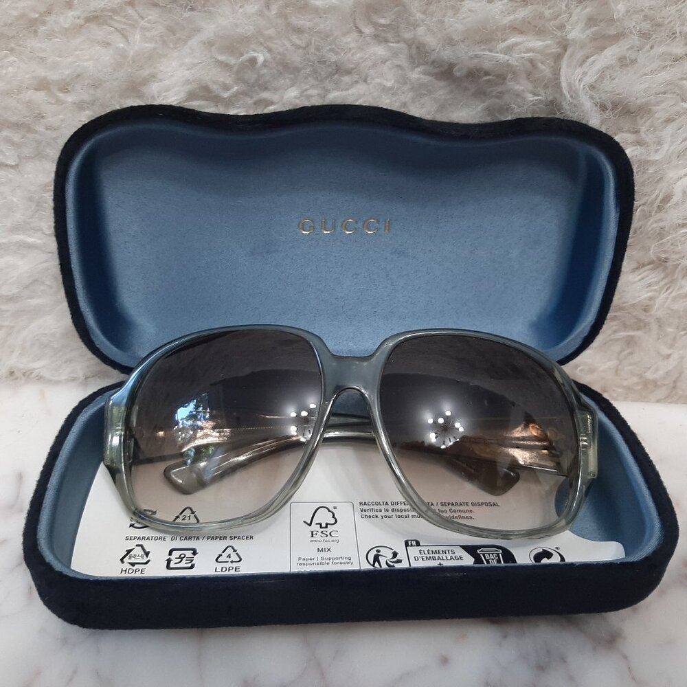 Vintage Gucci GG2948/S Gray Wide Lens Sunglasses